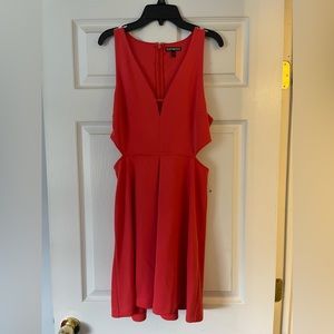 Orange dress with cut outs